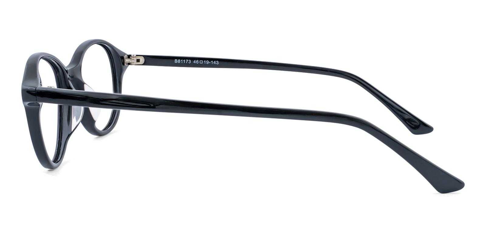 Danny Black Acetate Eyeglasses , UniversalBridgeFit Frames from ABBE Glasses