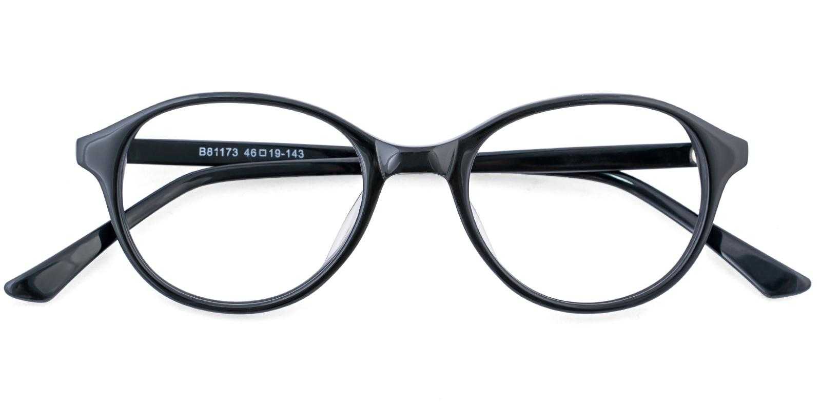 Danny Black Acetate Eyeglasses , UniversalBridgeFit Frames from ABBE Glasses