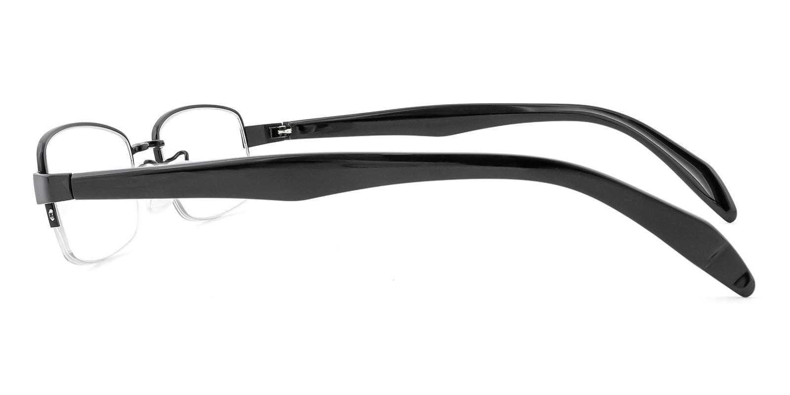 Daphne Clip-On Black Metal Eyeglasses , NosePads Frames from ABBE Glasses