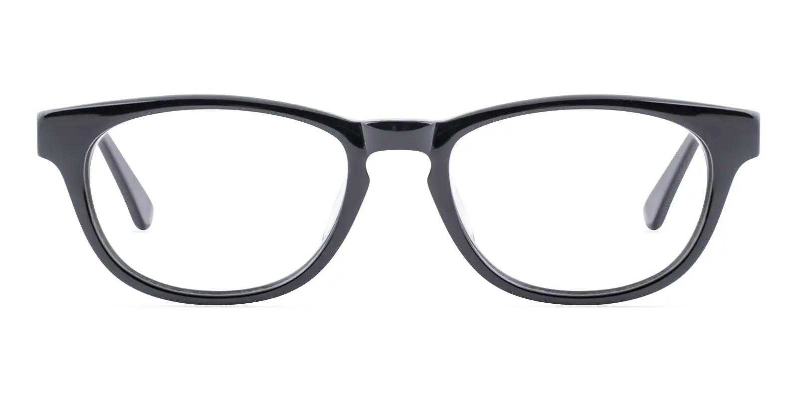 Dua Lipa glasses Black Acetate Eyeglasses , UniversalBridgeFit Frames from ABBE Glasses