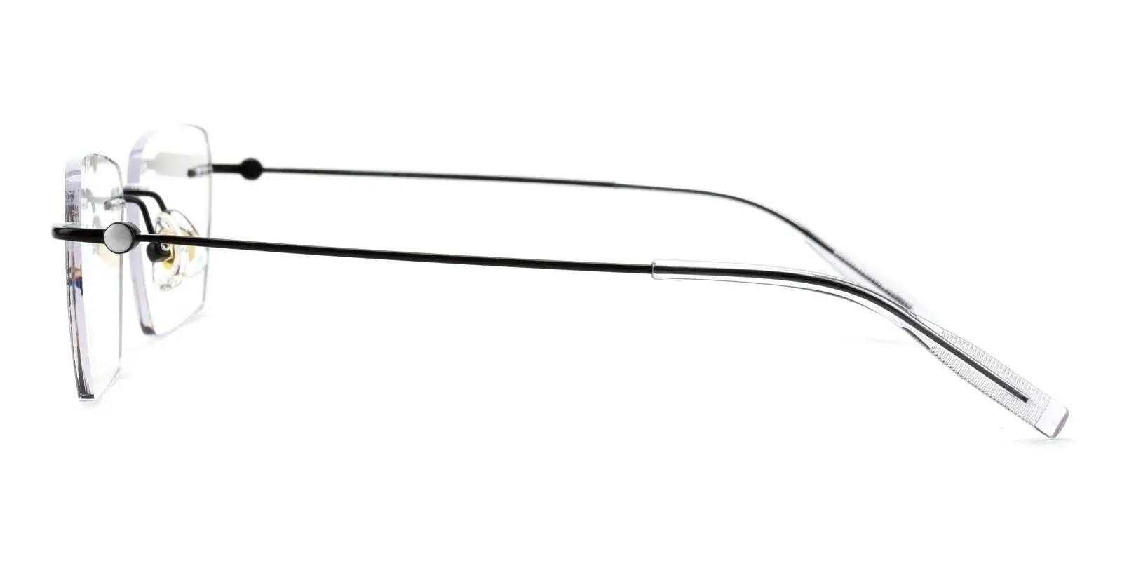 Ice Spice glasses Black Titanium Eyeglasses , NosePads Frames from ABBE Glasses