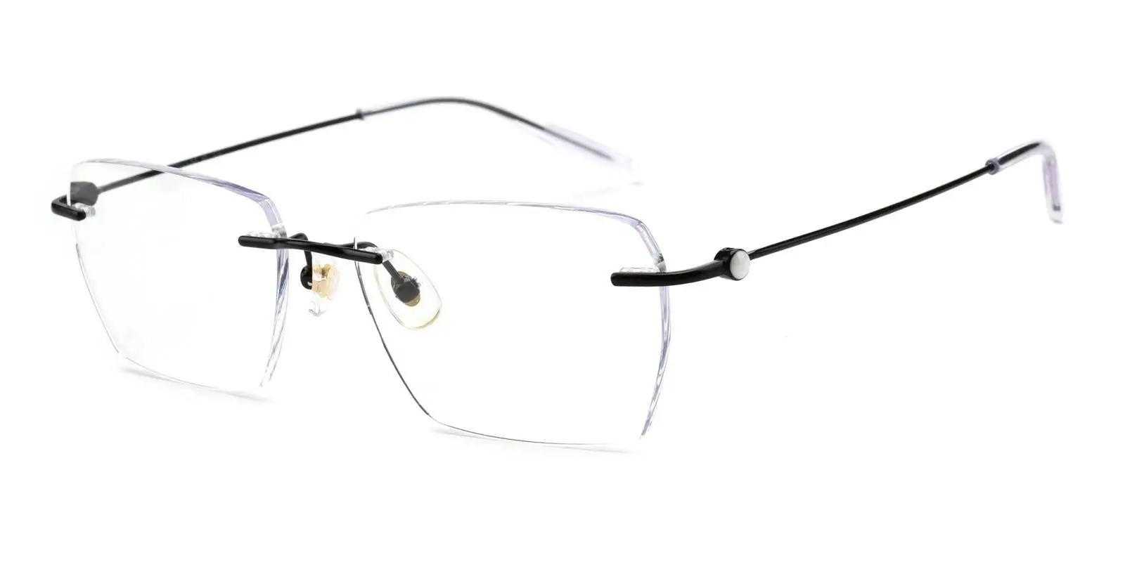 Ice Spice glasses Black Titanium Eyeglasses , NosePads Frames from ABBE Glasses