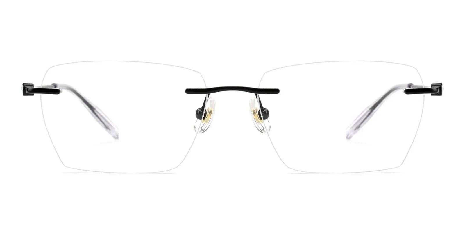 Ice Spice glasses Black Titanium Eyeglasses , NosePads Frames from ABBE Glasses