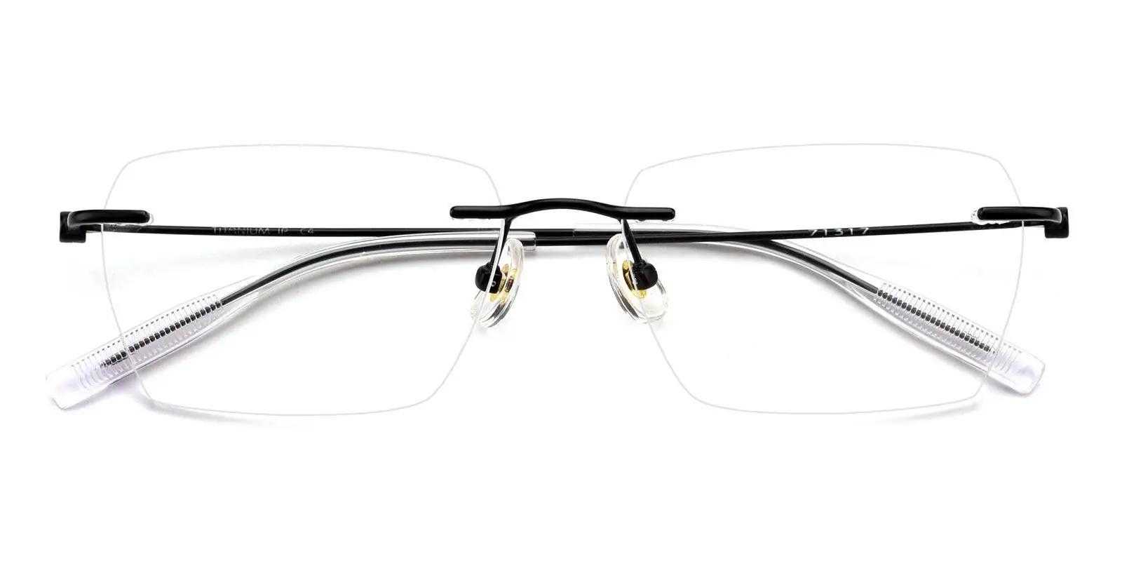 Ice Spice glasses Black Titanium Eyeglasses , NosePads Frames from ABBE Glasses