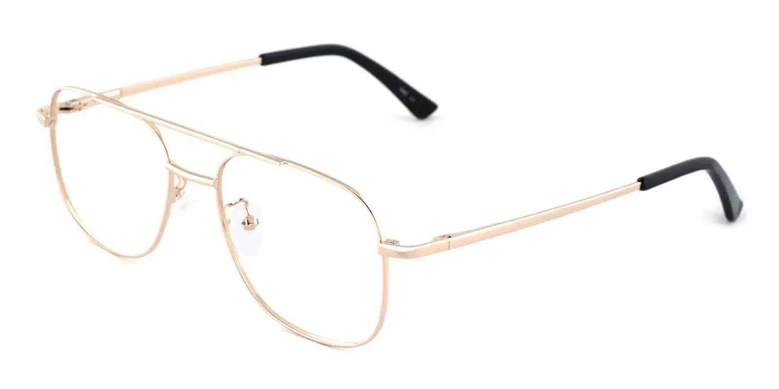 Sydney Sweeney glasses Gold Metal Eyeglasses , NosePads Frames from ABBE Glasses