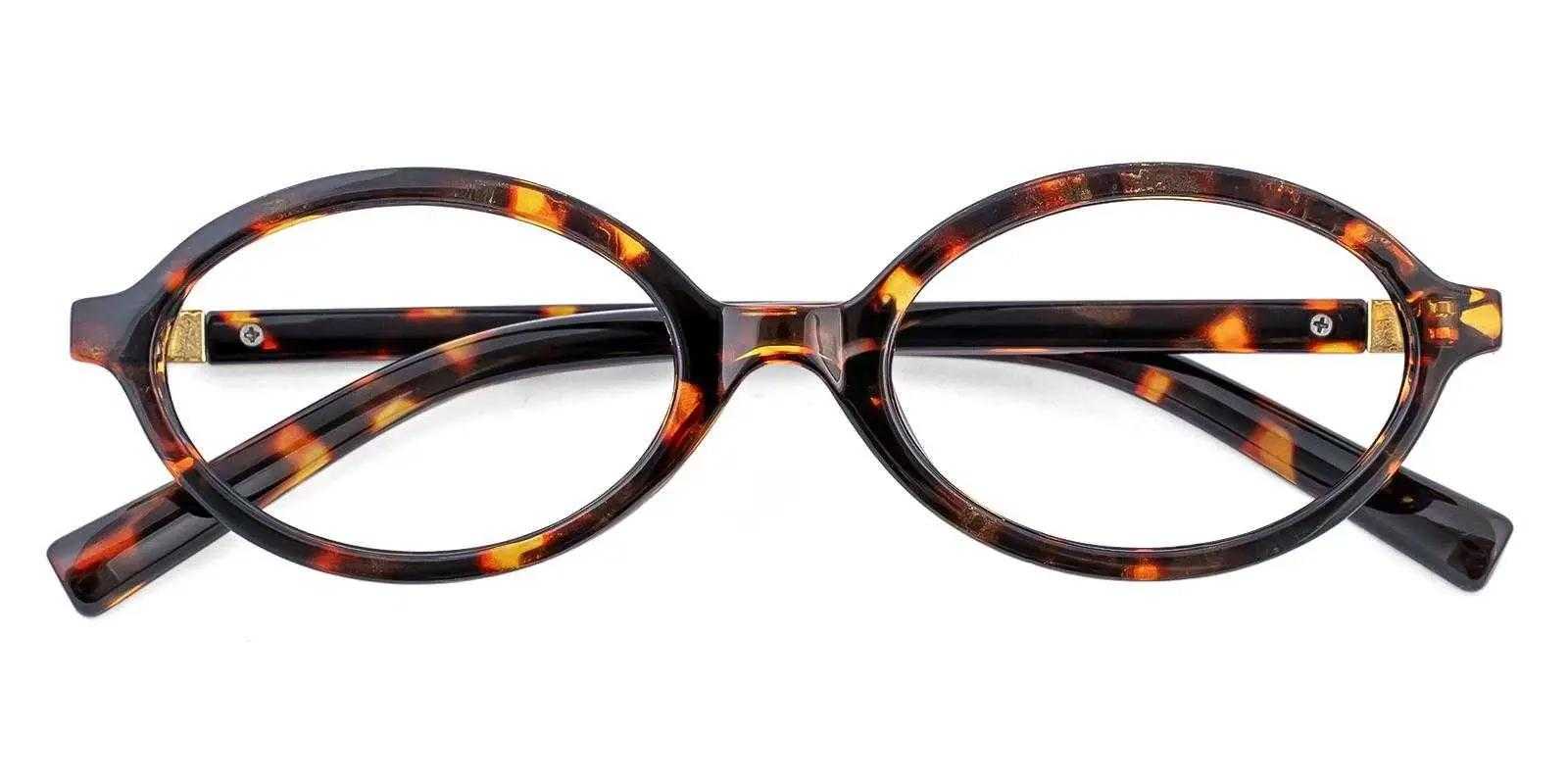 Emma Chamberlain glasses Tortoise Acetate Eyeglasses , UniversalBridgeFit Frames from ABBE Glasses