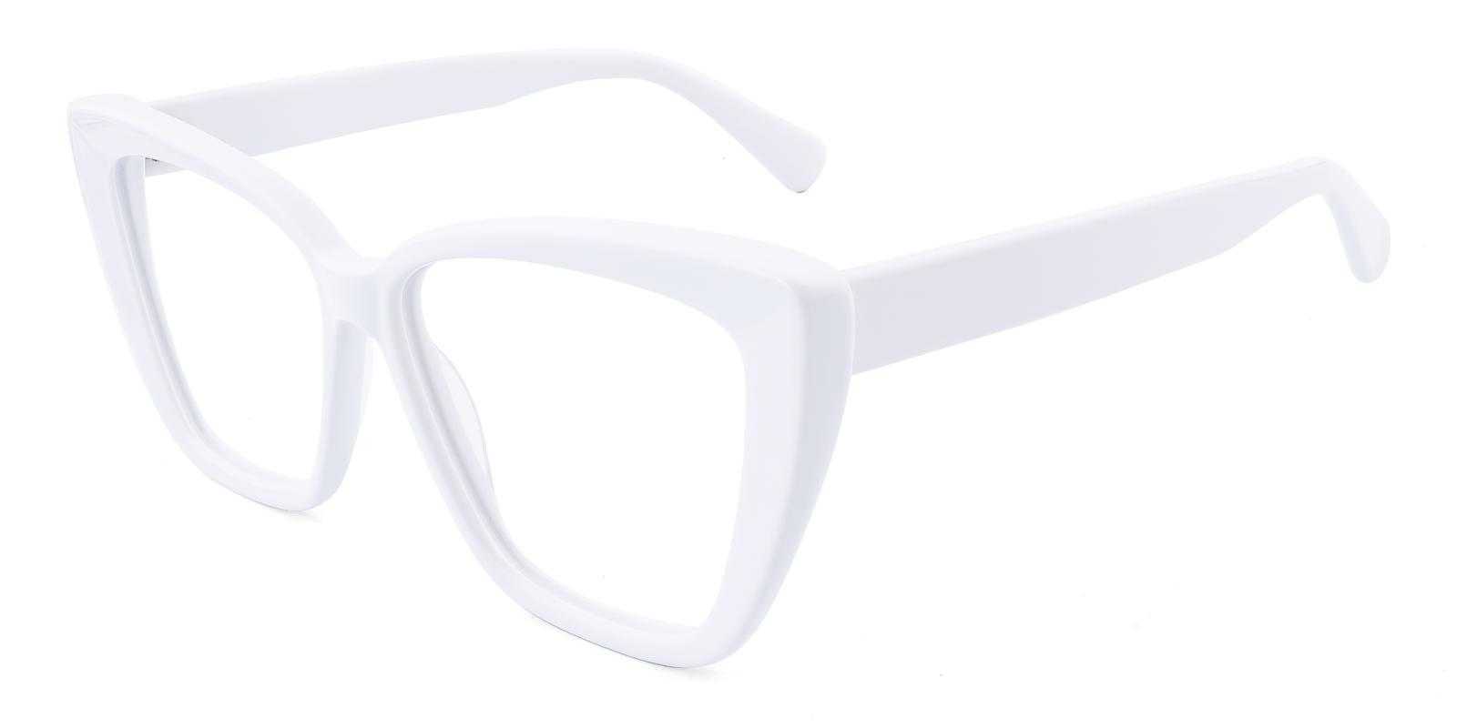 Soar White Acetate Eyeglasses , UniversalBridgeFit Frames from ABBE Glasses