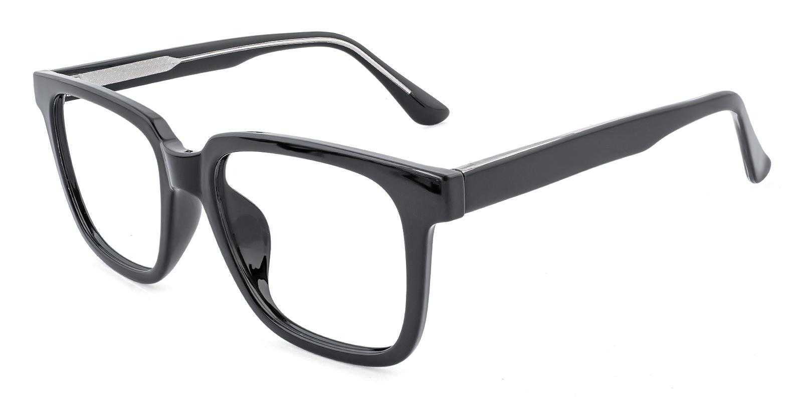 Poetic Black Acetate Eyeglasses , UniversalBridgeFit Frames from ABBE Glasses