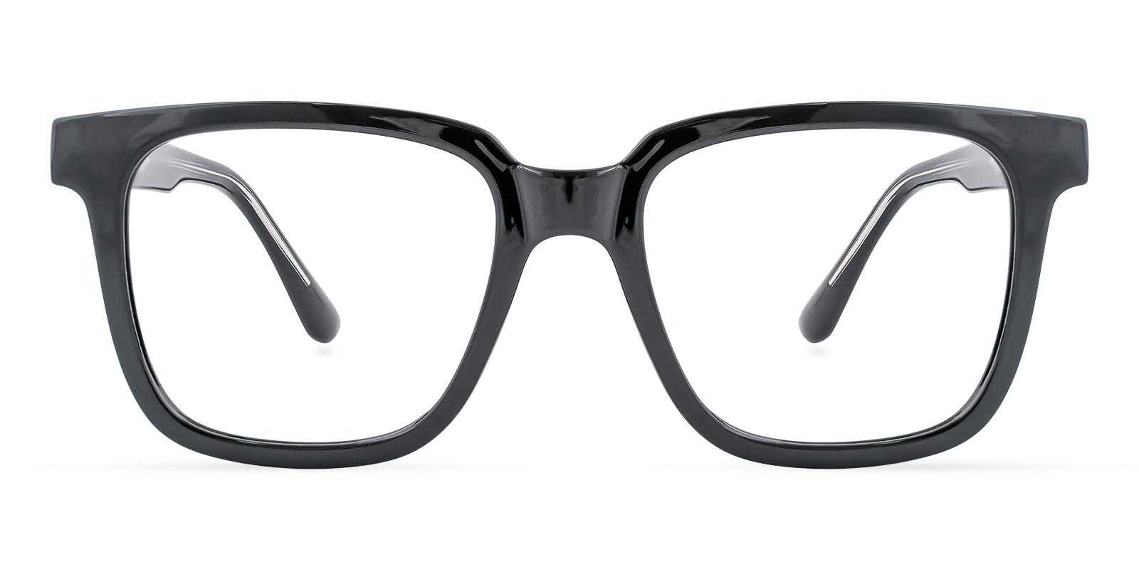 Poetic Black Acetate Eyeglasses , UniversalBridgeFit Frames from ABBE Glasses