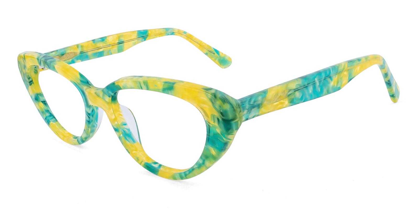 Effect Green Acetate Eyeglasses , UniversalBridgeFit Frames from ABBE Glasses