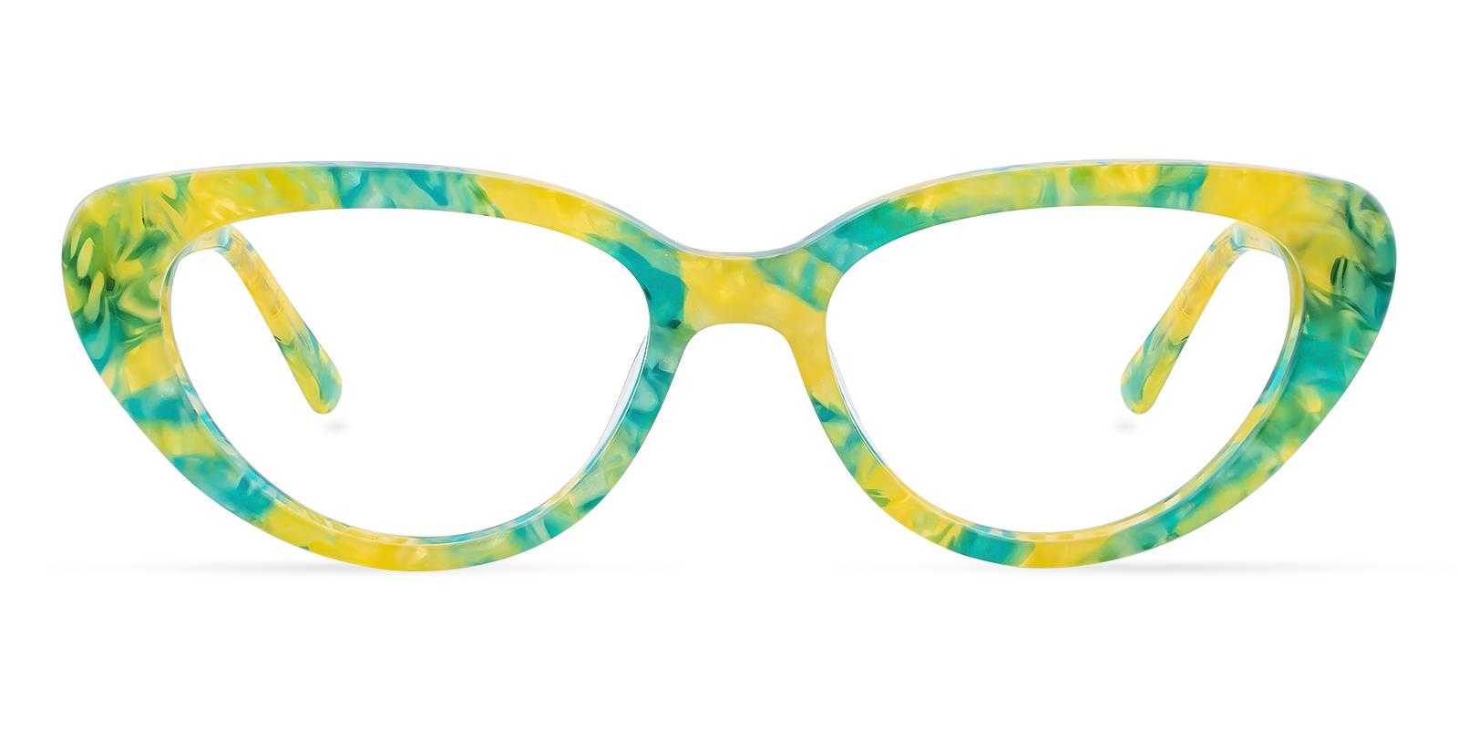 Effect Green Acetate Eyeglasses , UniversalBridgeFit Frames from ABBE Glasses