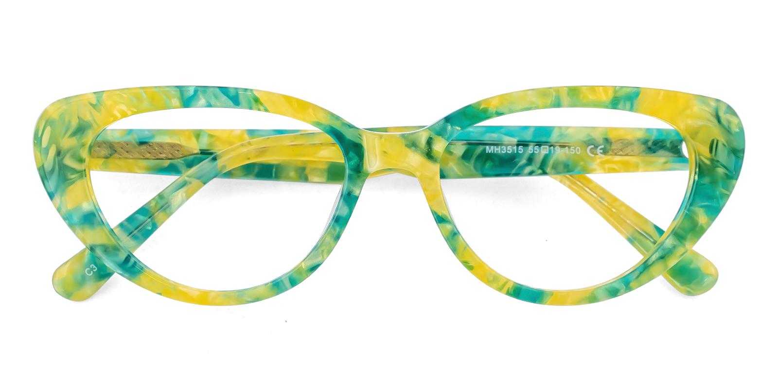 Effect Green Acetate Eyeglasses , UniversalBridgeFit Frames from ABBE Glasses