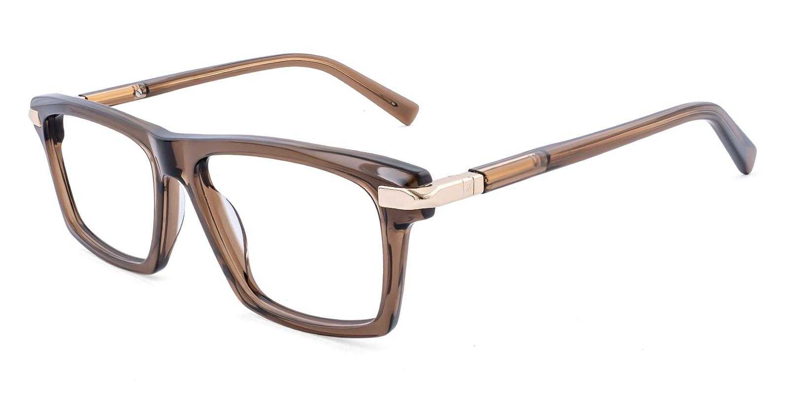 Trenton Brown Acetate Eyeglasses , SpringHinges , UniversalBridgeFit Frames from ABBE Glasses
