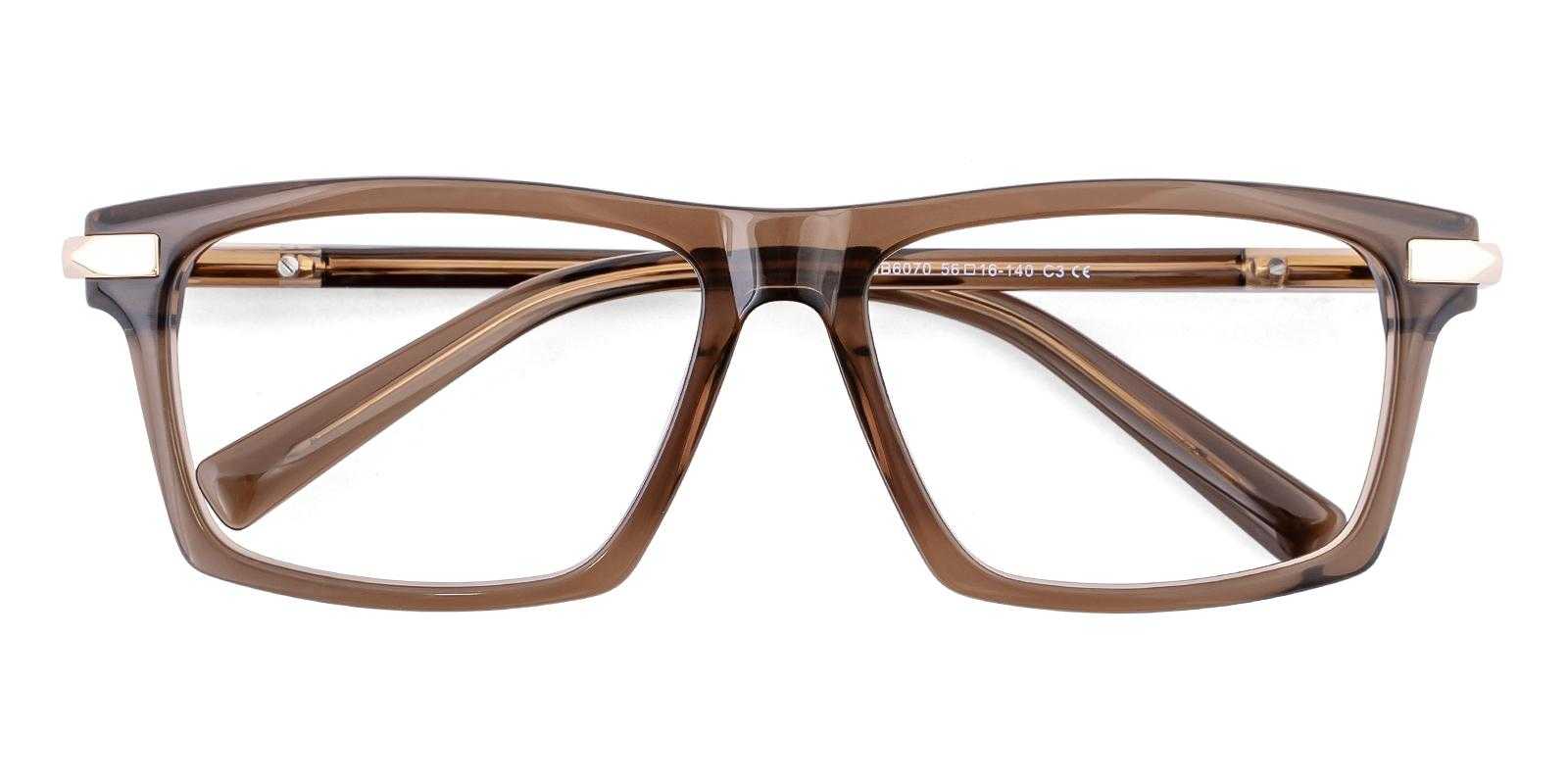Trenton Brown Acetate Eyeglasses , SpringHinges , UniversalBridgeFit Frames from ABBE Glasses