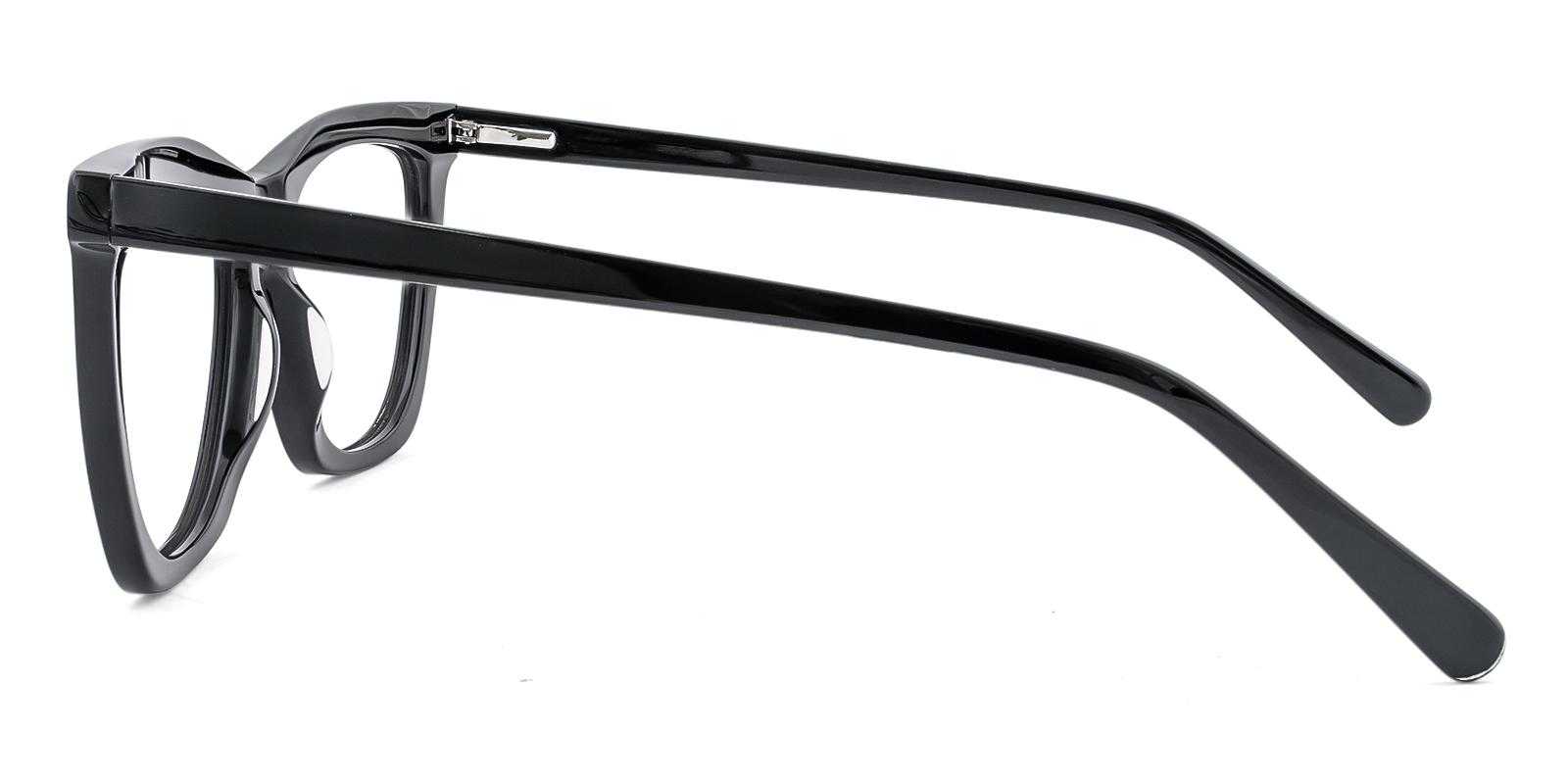 Larkin Black Acetate Eyeglasses , SpringHinges , UniversalBridgeFit Frames from ABBE Glasses