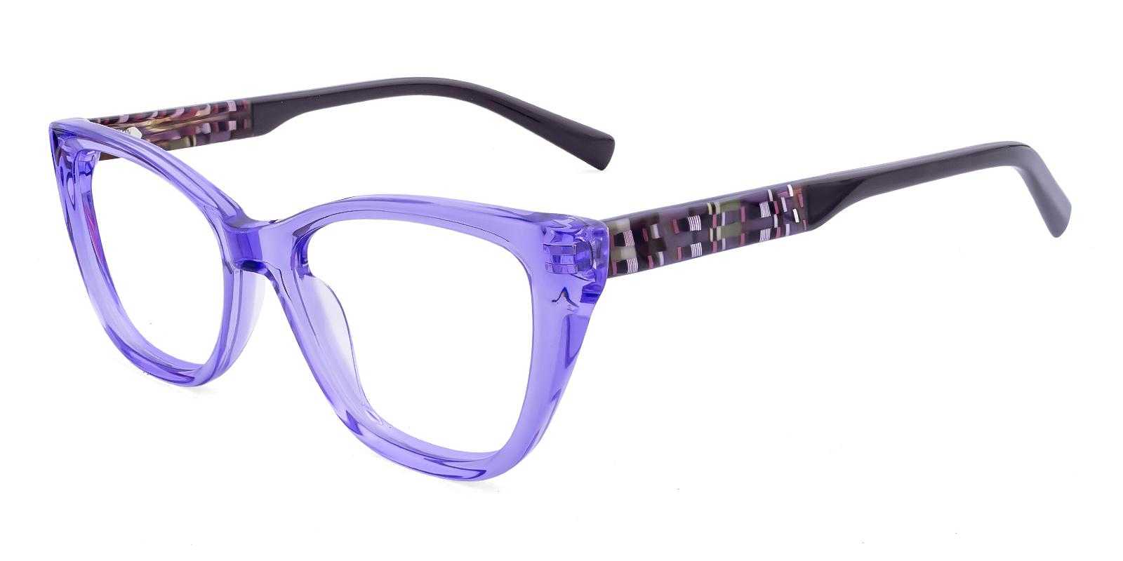 Katia Purple Acetate Eyeglasses , UniversalBridgeFit Frames from ABBE Glasses