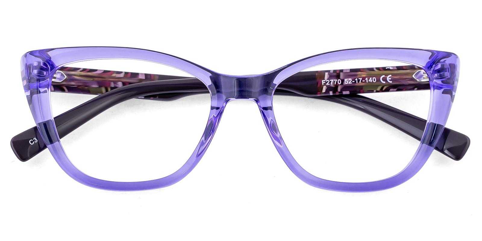 Katia Purple Acetate Eyeglasses , UniversalBridgeFit Frames from ABBE Glasses