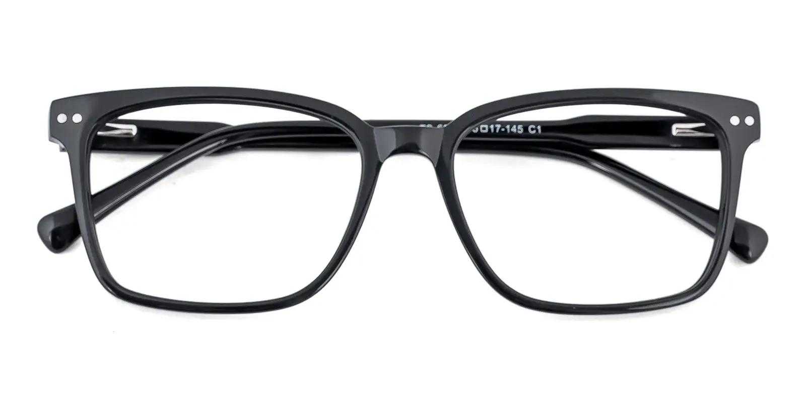 Tim Cook Glasses Black Acetate Eyeglasses , SpringHinges , UniversalBridgeFit Frames from ABBE Glasses