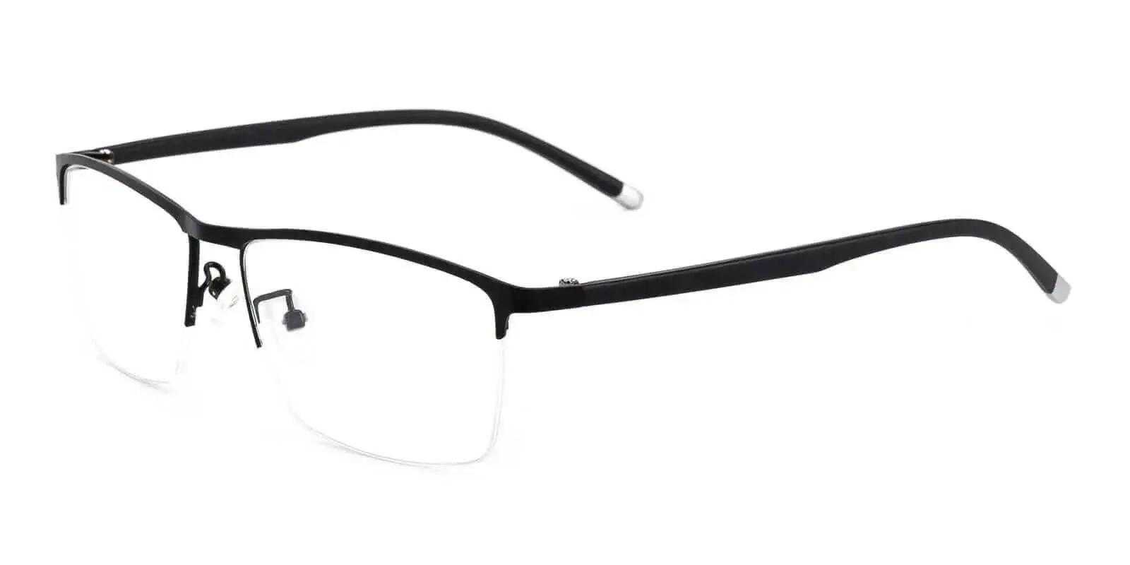 Jensen Huang glasses Black Metal Eyeglasses , NosePads Frames from ABBE Glasses