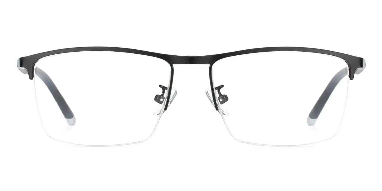 Jensen Huang glasses Black Metal Eyeglasses , NosePads Frames from ABBE Glasses