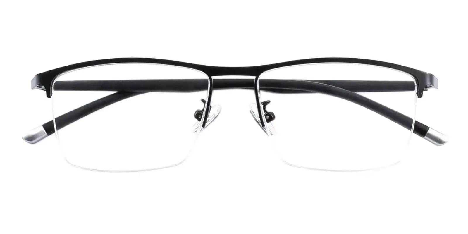Jensen Huang glasses Black Metal Eyeglasses , NosePads Frames from ABBE Glasses
