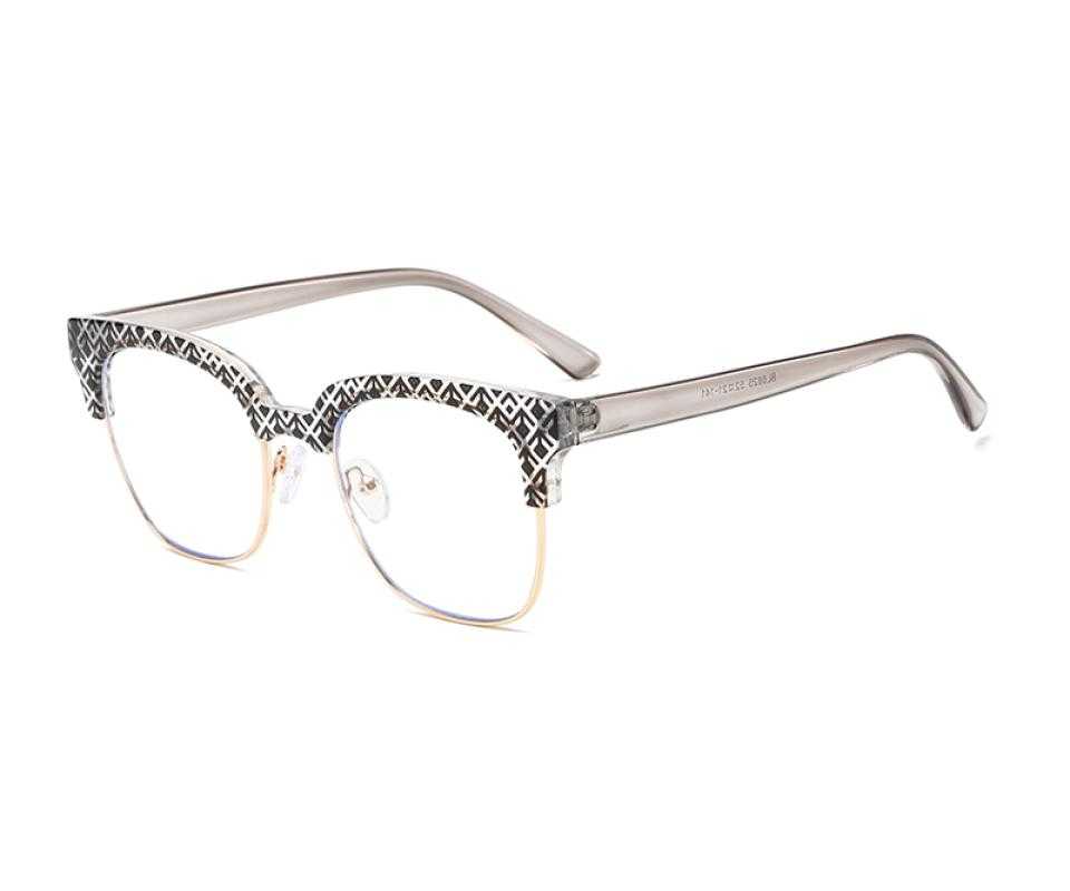 Brick Black Metal , Plastic Eyeglasses , NosePads Frames from ABBE Glasses