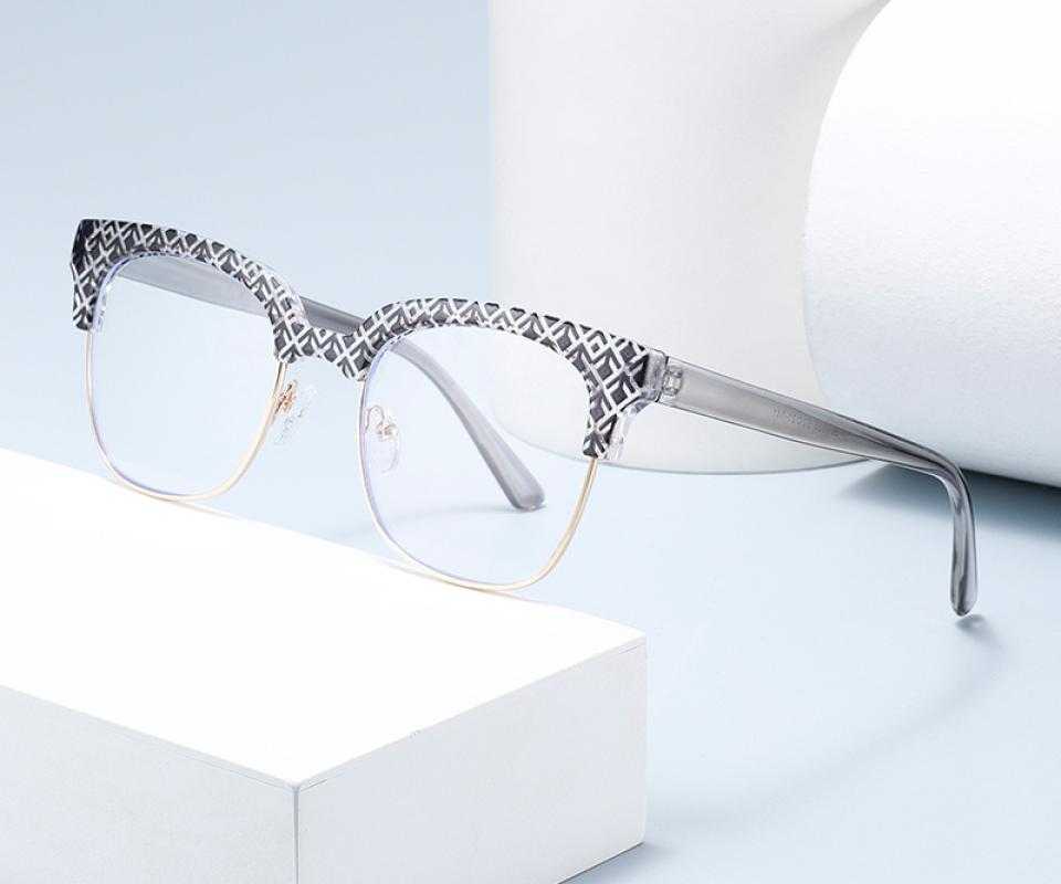 Brick Black Metal , Plastic Eyeglasses , NosePads Frames from ABBE Glasses