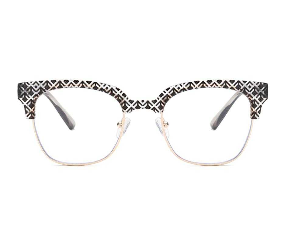 Brick Black Metal , Plastic Eyeglasses , NosePads Frames from ABBE Glasses