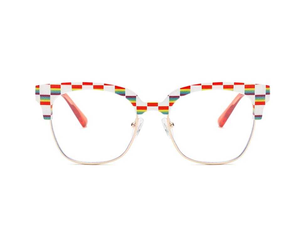 Brick Multicolor Metal , Plastic Eyeglasses , NosePads Frames from ABBE Glasses