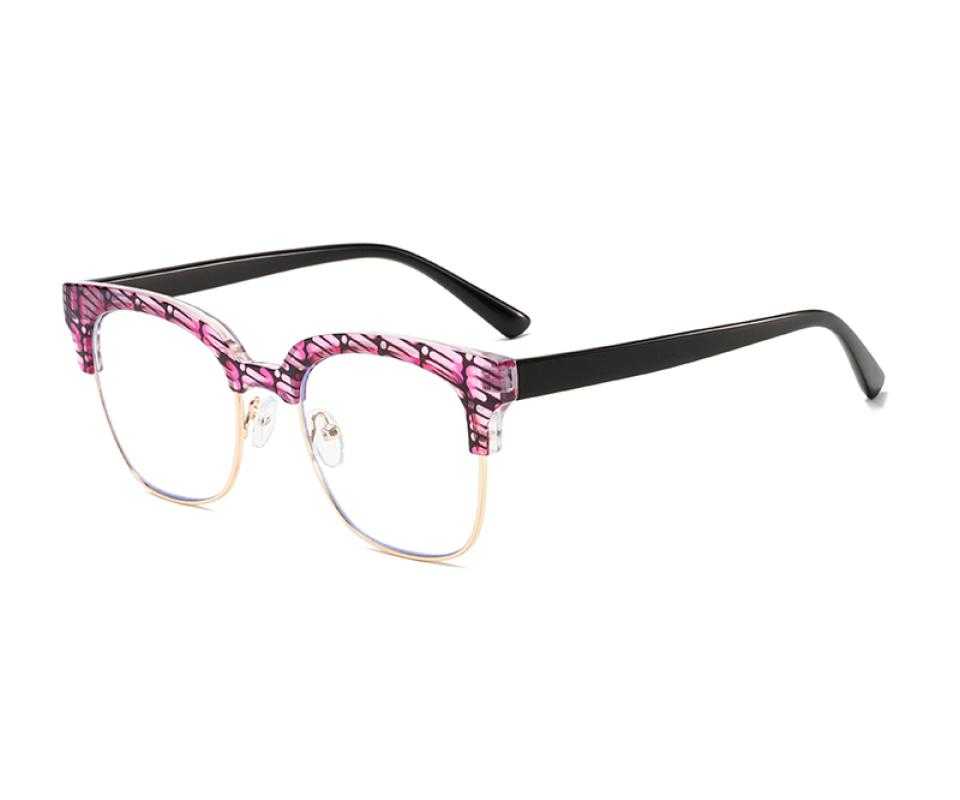 Brick Purple Metal , Plastic Eyeglasses , NosePads Frames from ABBE Glasses