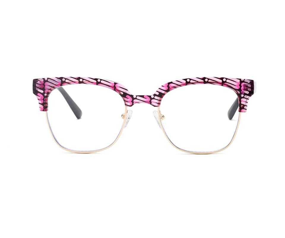 Brick Purple Metal , Plastic Eyeglasses , NosePads Frames from ABBE Glasses