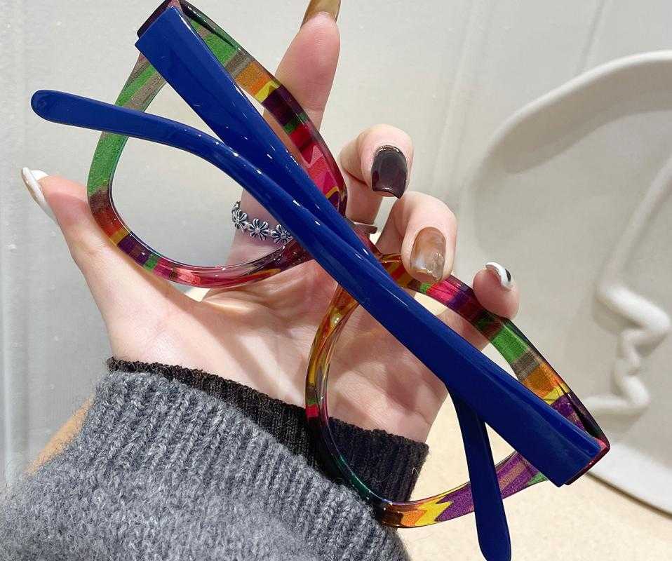 Carbon Multicolor Plastic Eyeglasses , UniversalBridgeFit Frames from ABBE Glasses