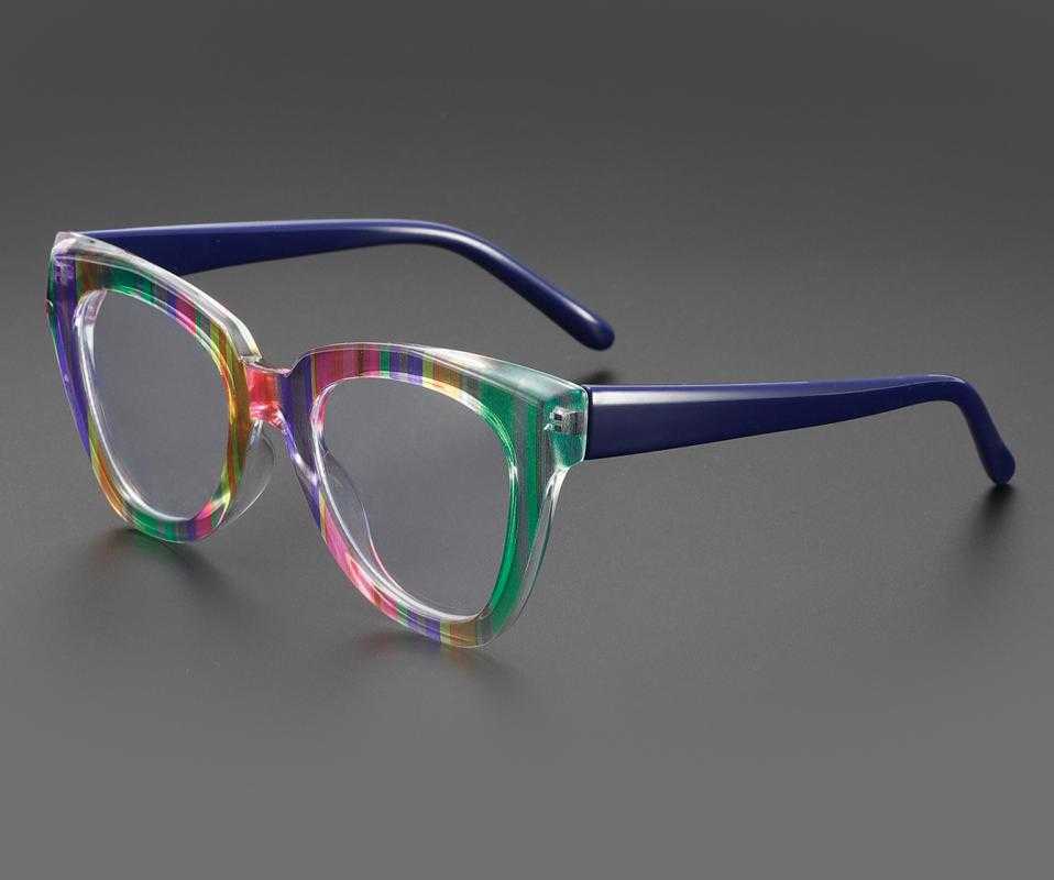 Carbon Multicolor Plastic Eyeglasses , UniversalBridgeFit Frames from ABBE Glasses