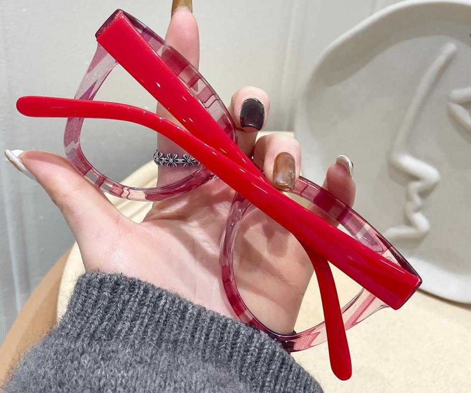 Carbon Red Plastic Eyeglasses , UniversalBridgeFit Frames from ABBE Glasses