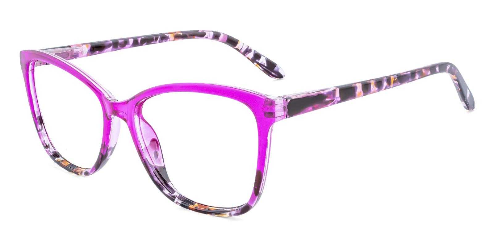 Oakland Purple Plastic Eyeglasses , SpringHinges , UniversalBridgeFit Frames from ABBE Glasses