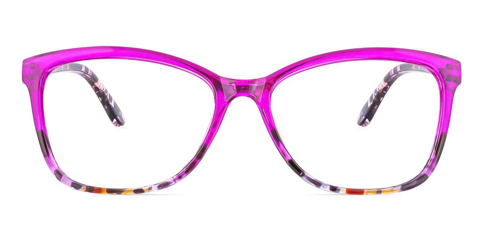 Oakland Purple Plastic Eyeglasses , SpringHinges , UniversalBridgeFit Frames from ABBE Glasses
