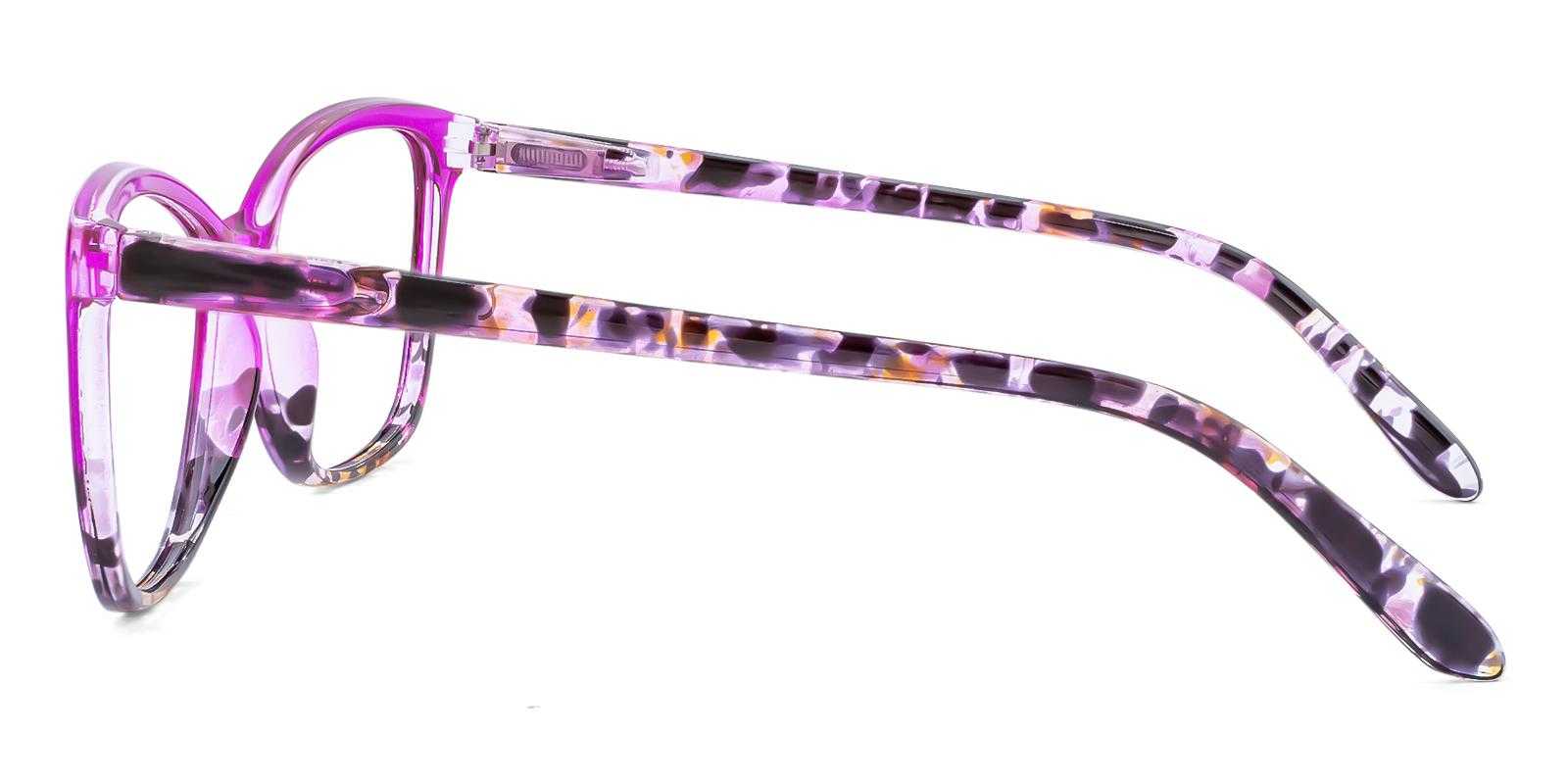 Oakland Purple Plastic Eyeglasses , SpringHinges , UniversalBridgeFit Frames from ABBE Glasses