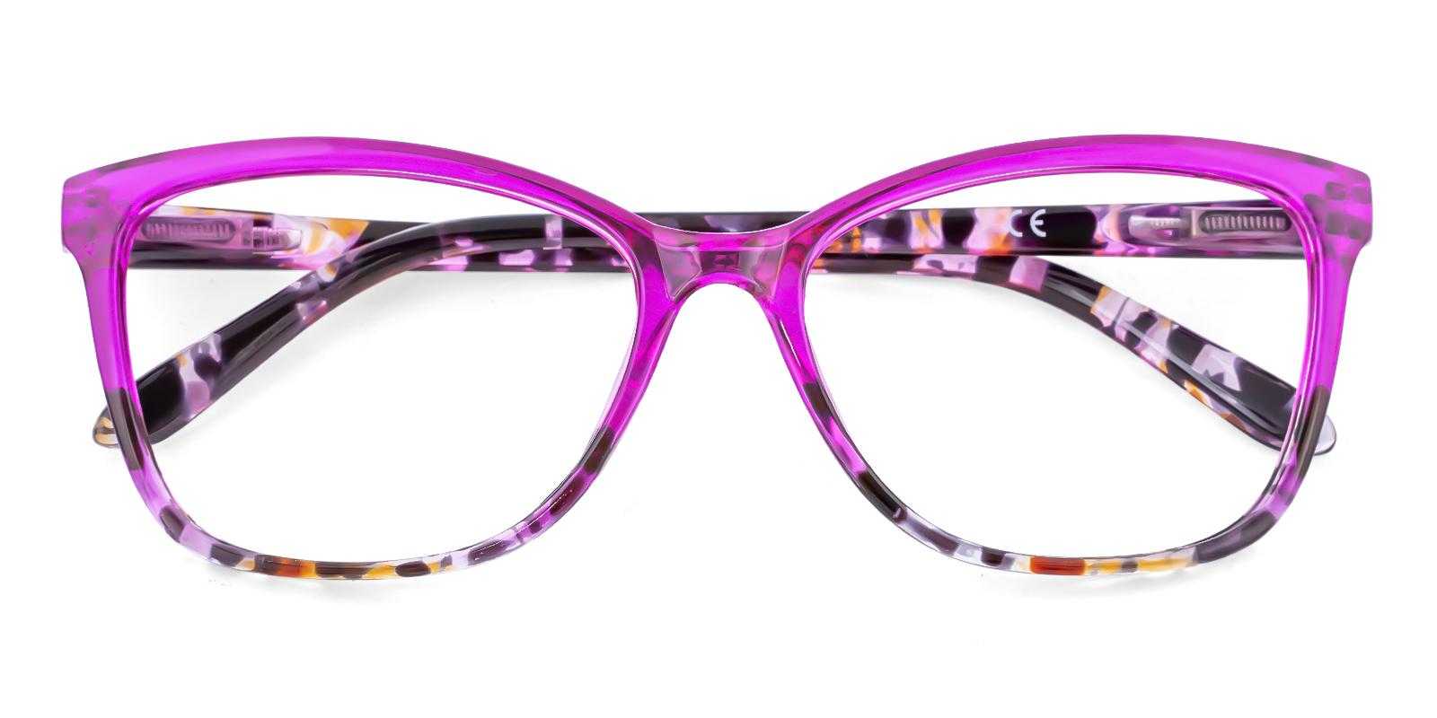 Oakland Purple Plastic Eyeglasses , SpringHinges , UniversalBridgeFit Frames from ABBE Glasses