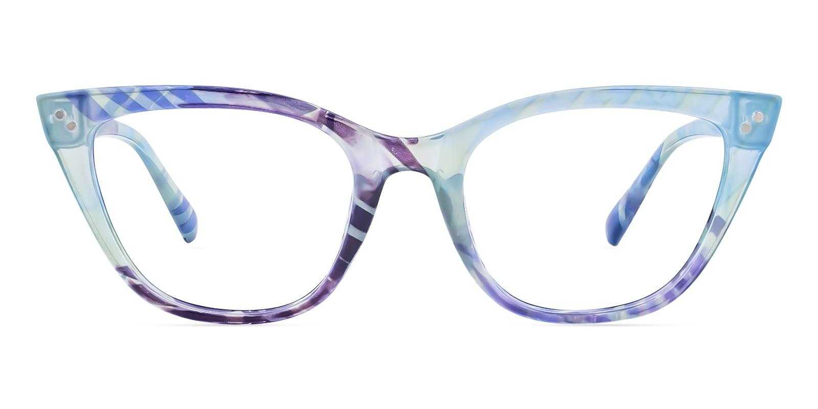 Thursday Blue Plastic Eyeglasses , SpringHinges , UniversalBridgeFit Frames from ABBE Glasses
