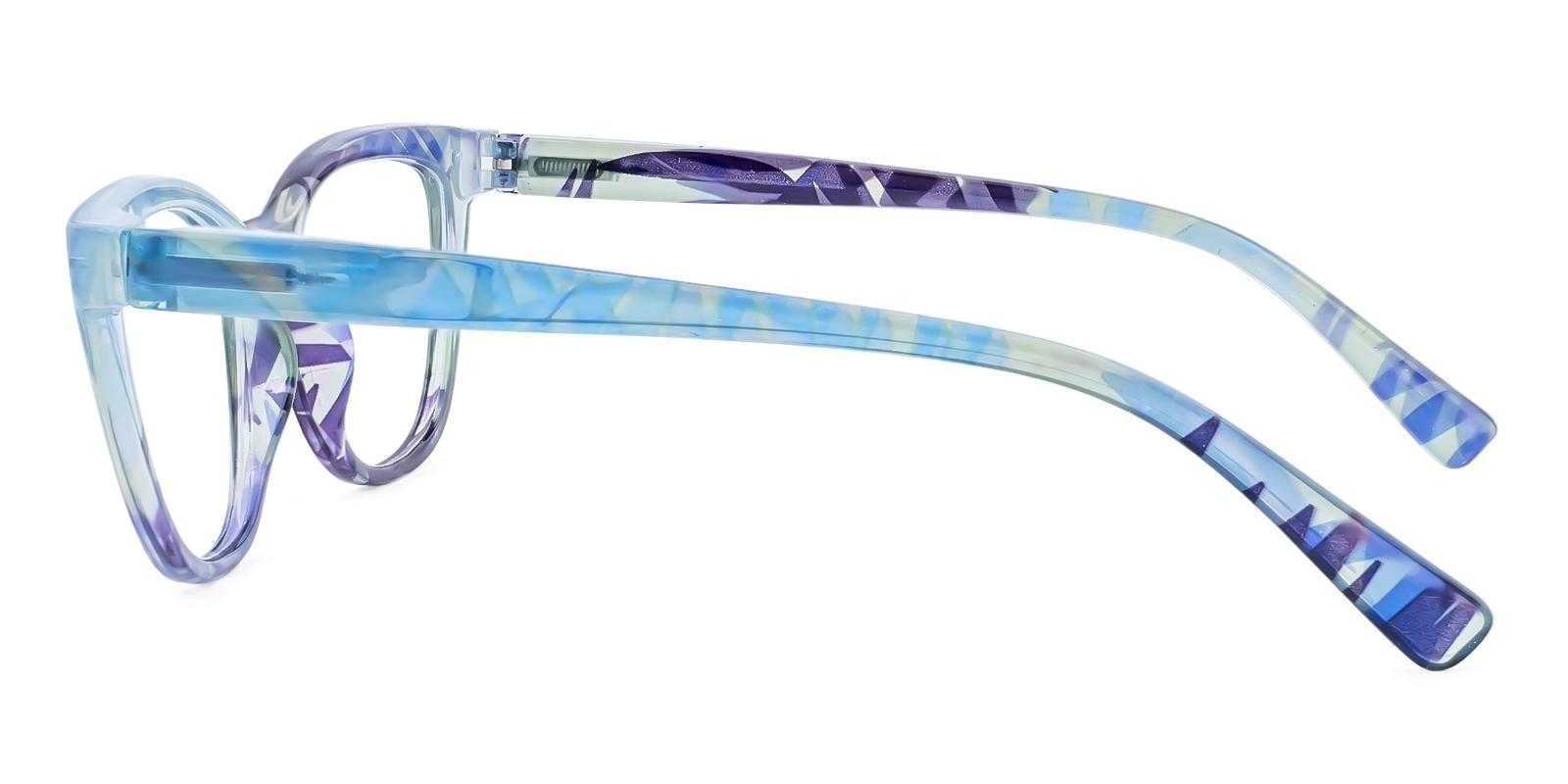 Thursday Blue Plastic Eyeglasses , SpringHinges , UniversalBridgeFit Frames from ABBE Glasses