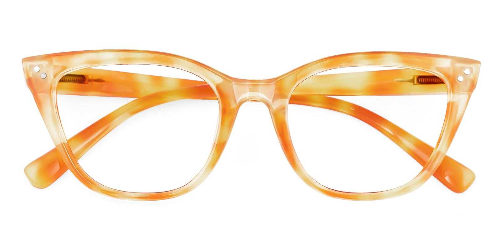 Thursday Yellow Plastic Eyeglasses , SpringHinges , UniversalBridgeFit Frames from ABBE Glasses