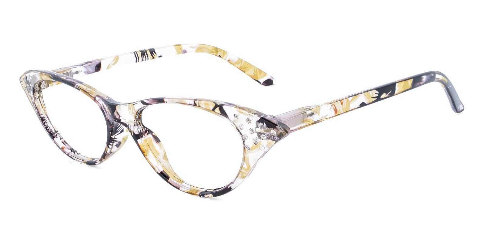 Potter Yellow Plastic Eyeglasses , SpringHinges , UniversalBridgeFit Frames from ABBE Glasses