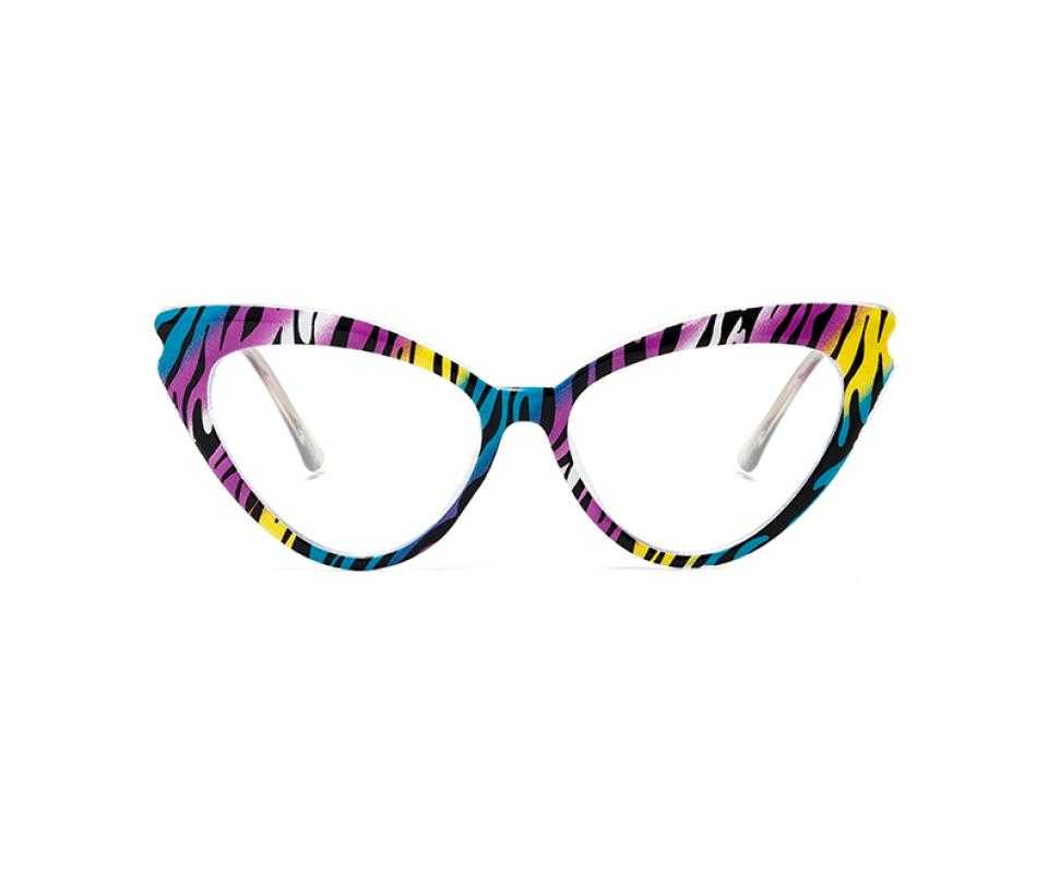 Wistful Striped Plastic Eyeglasses , UniversalBridgeFit Frames from ABBE Glasses