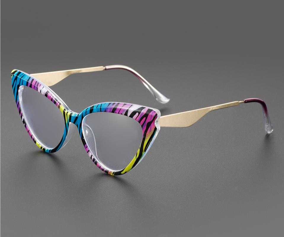 Wistful Striped Plastic Eyeglasses , UniversalBridgeFit Frames from ABBE Glasses