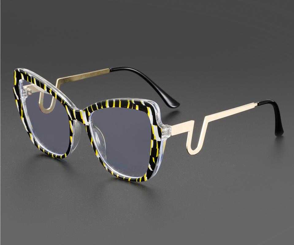 Dame Yellow Plastic Eyeglasses , UniversalBridgeFit Frames from ABBE Glasses