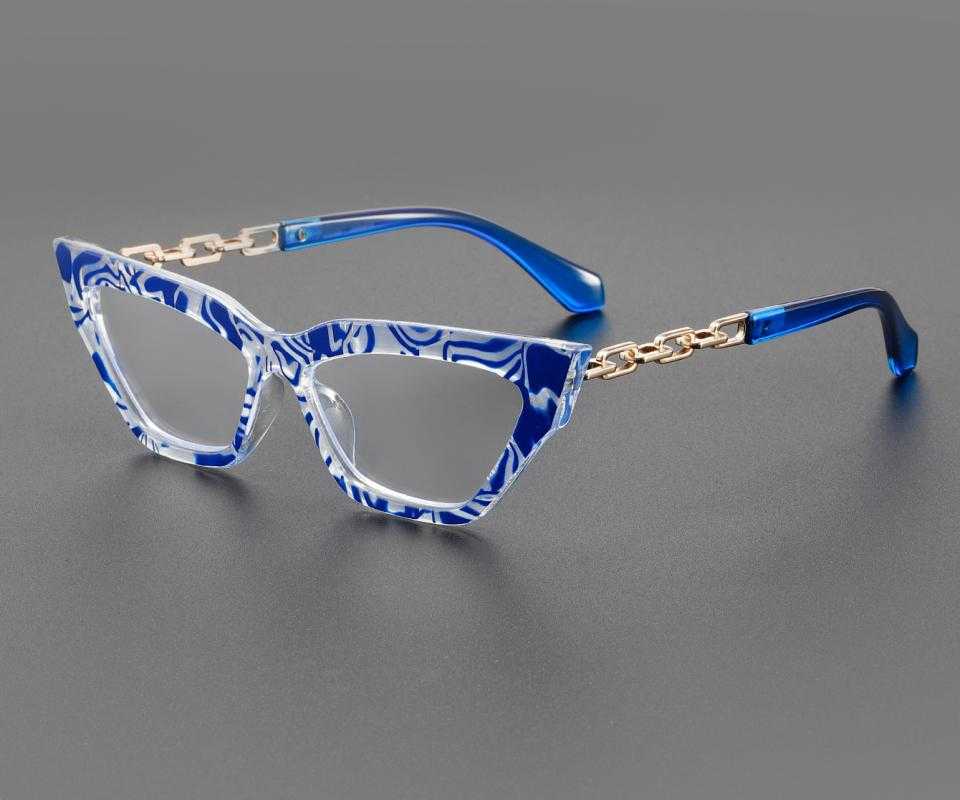 Astera Blue Plastic Eyeglasses , UniversalBridgeFit Frames from ABBE Glasses