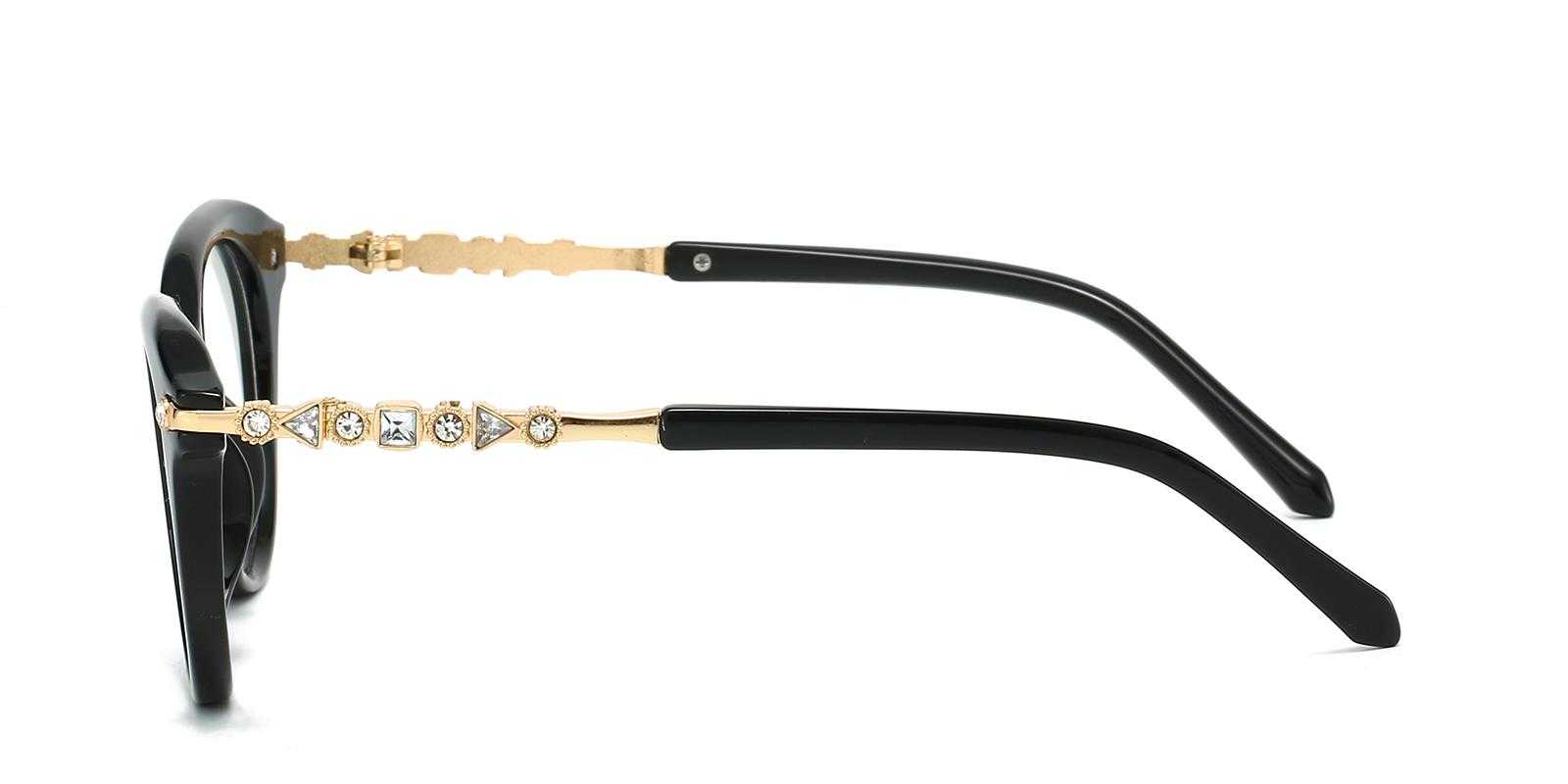 Muse Black Plastic Eyeglasses , UniversalBridgeFit Frames from ABBE Glasses