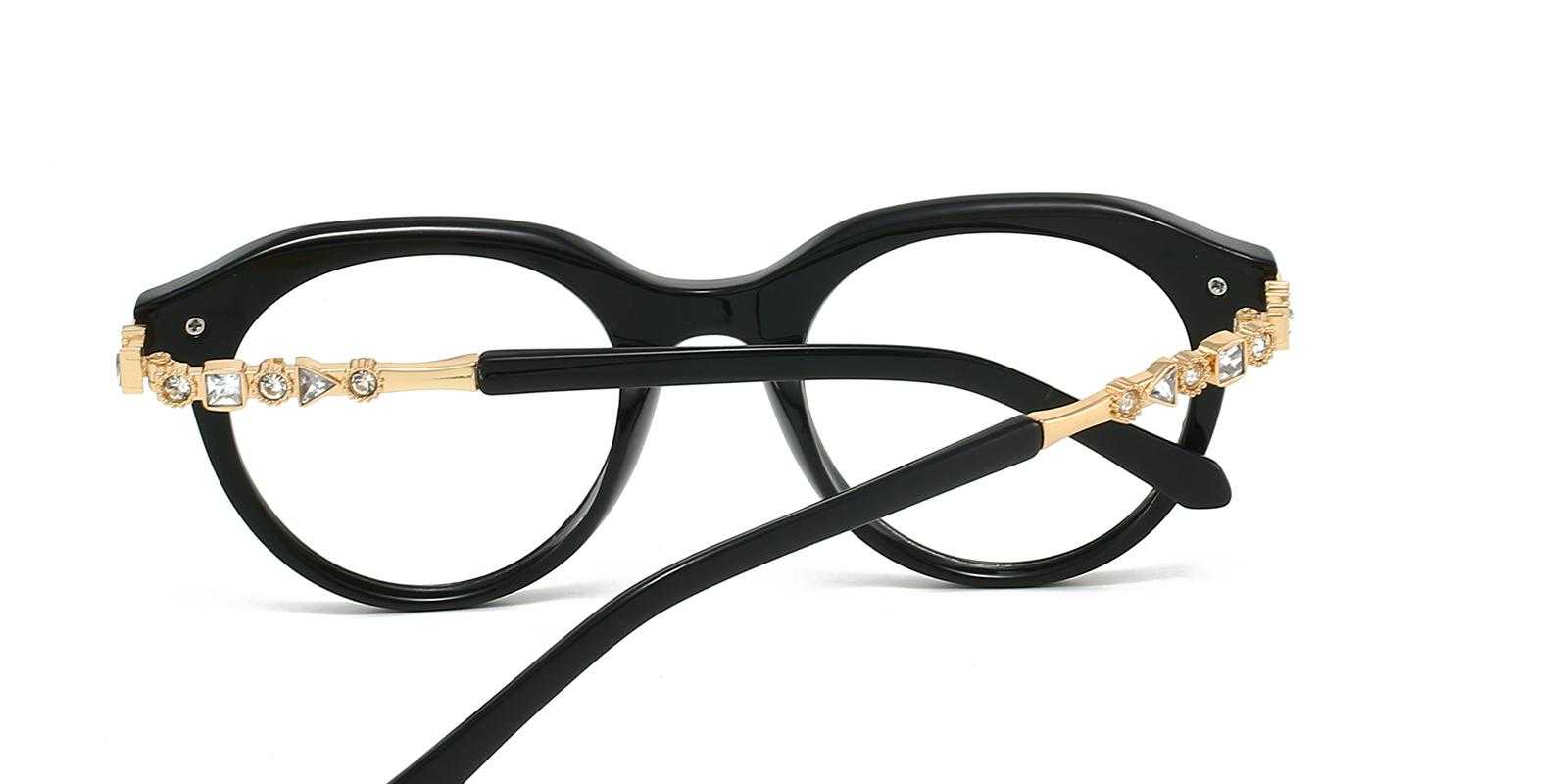 Muse Black Plastic Eyeglasses , UniversalBridgeFit Frames from ABBE Glasses