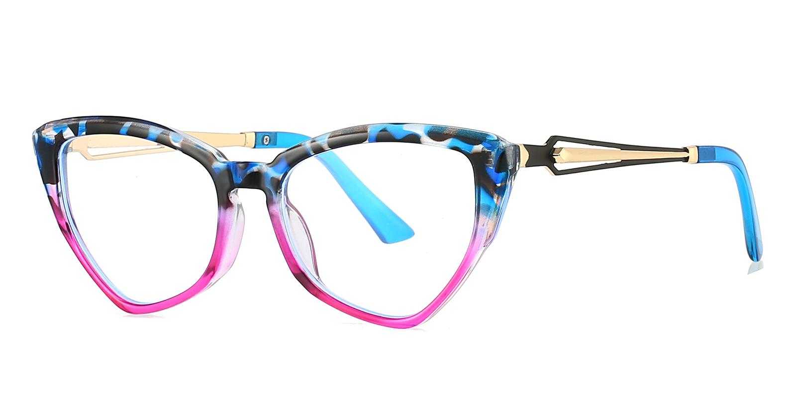 Corvallis Blue Plastic Eyeglasses , UniversalBridgeFit Frames from ABBE Glasses