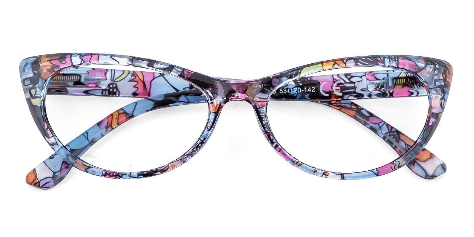 Bruno Blue Plastic Eyeglasses , SpringHinges , UniversalBridgeFit Frames from ABBE Glasses
